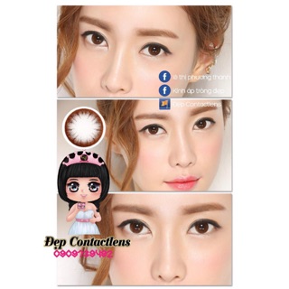 kính áp tròng nâu tự nhiên