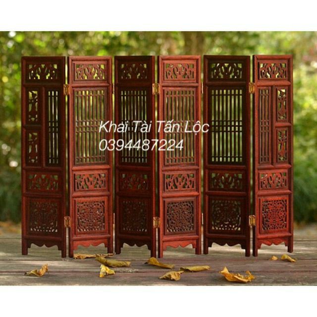 BÌNH PHONG GỖ MINI 6 CÁNH TRANG TRÍ BÀN TRÀ , TIỂU CẢNH
