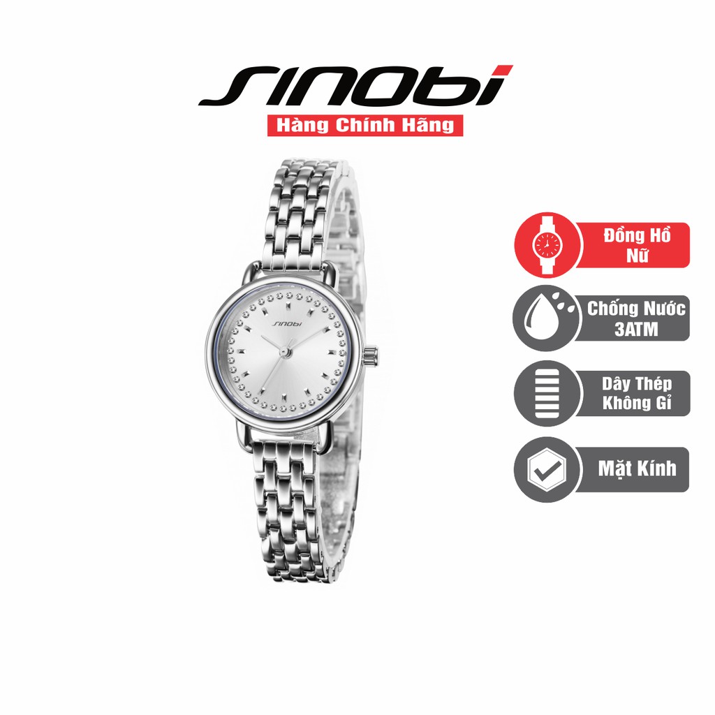 Đồng Hồ Nữ Thời Trang SINOBI Thanh Lịch - 11S9778L01 - Hàng Chính Hãng
