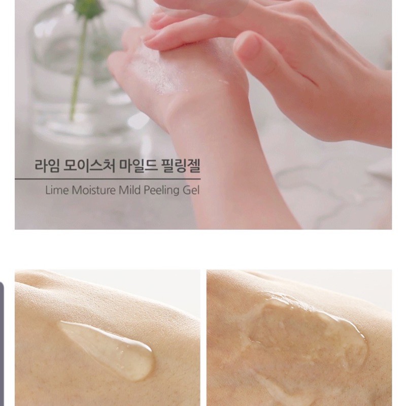 Gel tẩy da chết IUNIK Lime Moisture Mild Peeling Gel