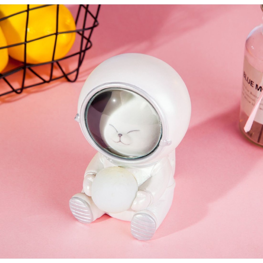 Đèn ngủ hình động vật phi hành gia hiệu ứng ngân hà đầy sao dễ thương sáng tạo hiện đại dành cho phòng ngủ