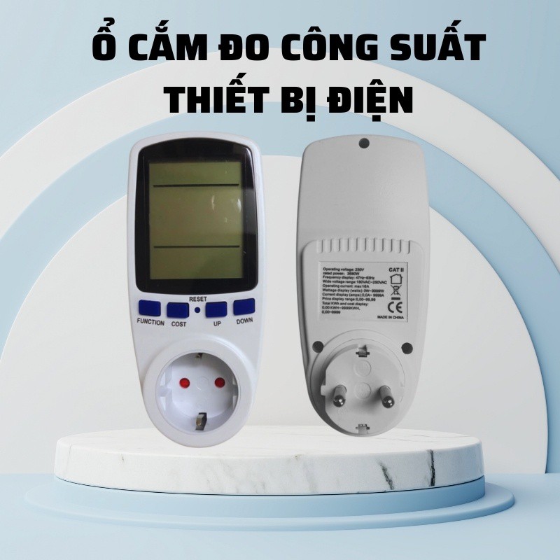 Thiết bị đo công suất điện áp điện năng tiêu thụ các thiết bị điện, ổ cắm đo điện