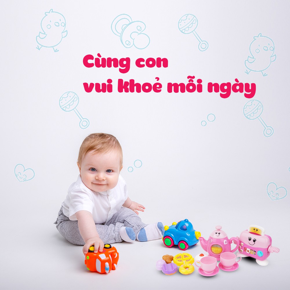 Bộ đồ chơi nhà bếp pha trà vui nhộn có nhạc Winfun -đ.ồ hàng hướng nghiệp sáng tạo cho bé