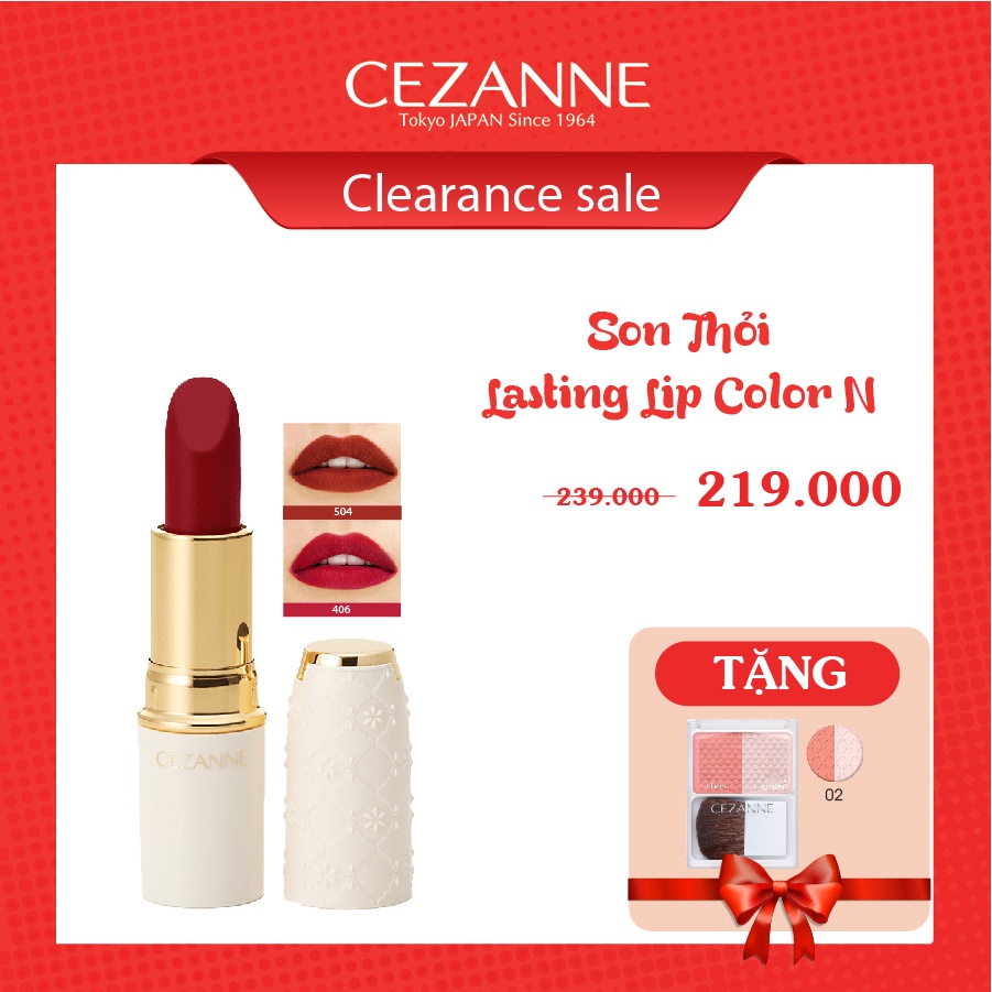 Son thỏi Cezanne Lasting Lip Color N