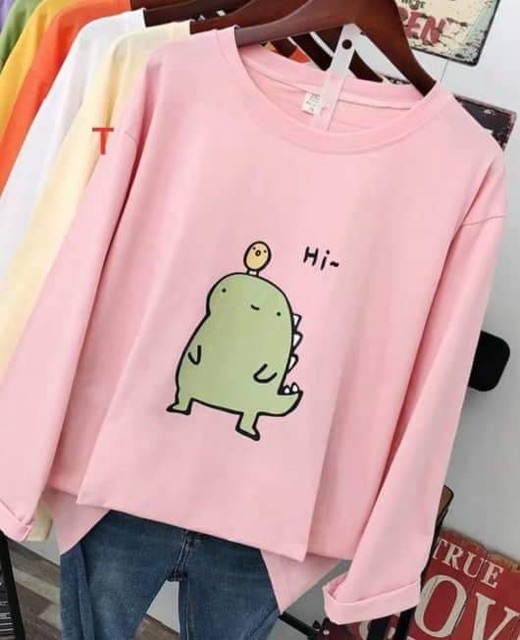 [FREESHIP ĐƠN TỪ 50K] Áo thun Hi khủng long tay suông DTR1119
