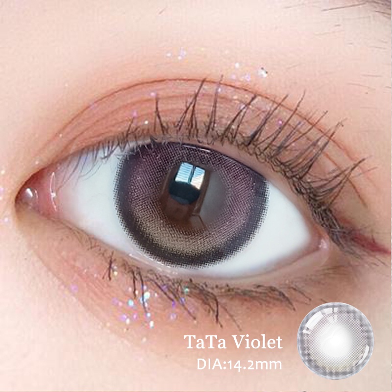 Kính áp tròng Hydrogel thích hợp cho người cận thị 0-8 độ,mix grey / TaTa violet