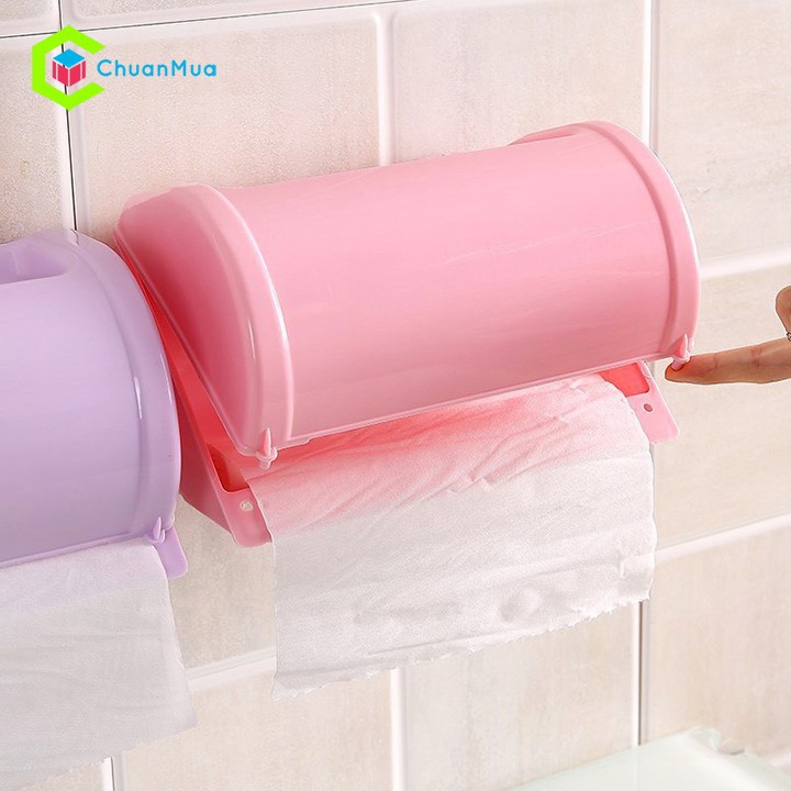 Hộp đựng giấy vệ sinh trong toilet, phòng tắm gắn tường chống nước có khay đựng đồ