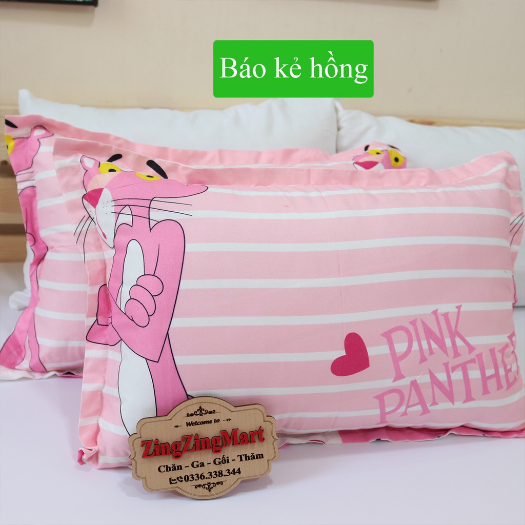 [Xả hàng] Bộ Vỏ Gối Nằm Kích thước 45x65cm Mẫu Báo Pink  (Được lựa mẫu)