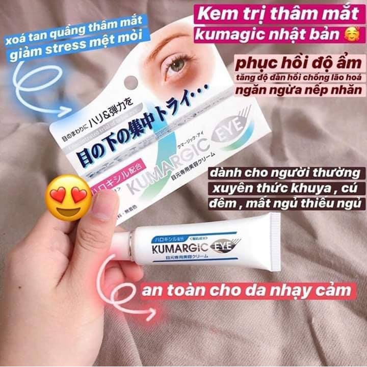 Kem Kumargic Eye 20g của Nhật Hỗ Trợ Cải Thiện Thâm Quầng Mắt