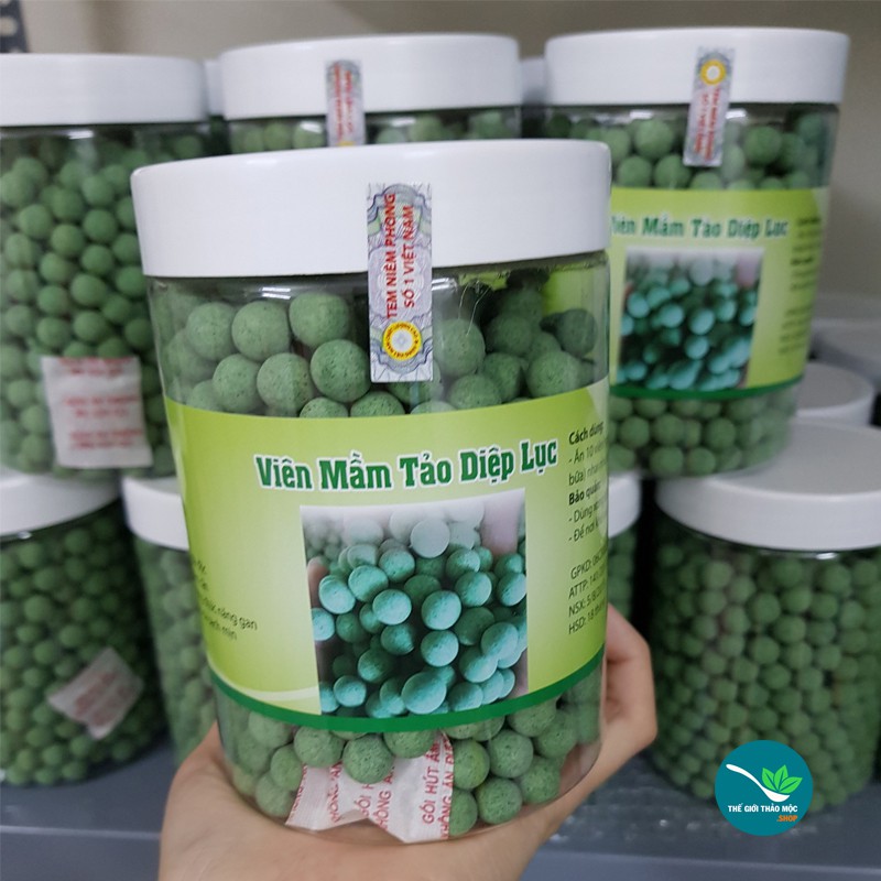 1 hộp 500gram viên mầm tảo diệp lục cao cấp có giấy ATTP -TM936