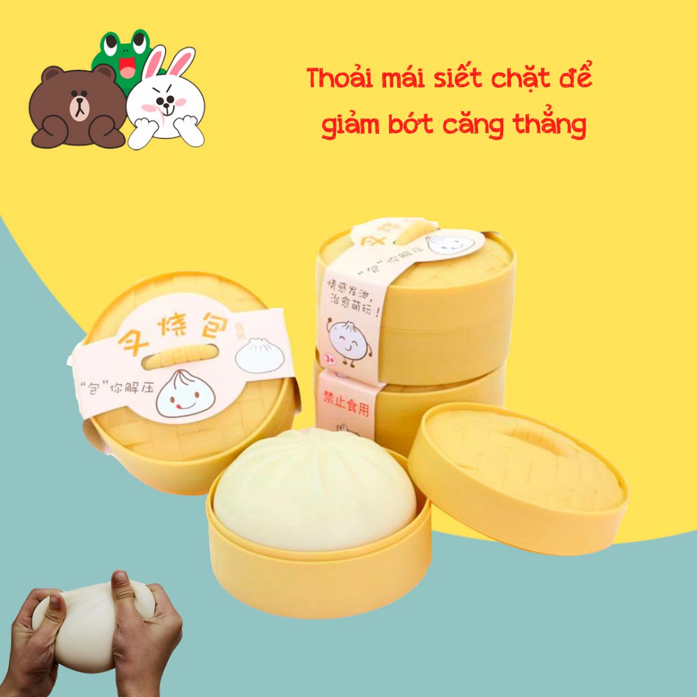 Bánh bao đồ chơi cầm tay bóp , kéo xả stress siêu hót hít TIME HOME