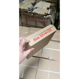 Combo 40 thùng carton 22x6x20 đóng hàng cứng cáp