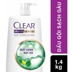 Dầu gội Clear bạc hà mát lạnh 1,4kg