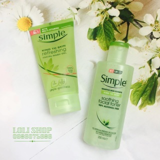 Sữa rửa mặt- Toner Simple