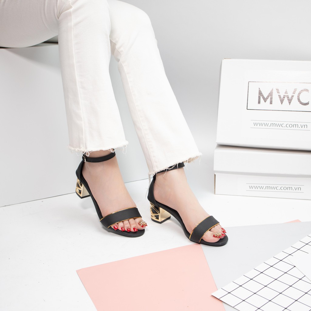 Giày Cao Gót MWC Quai Ngang Viền Gót Sang Trọng NUCG- 3590