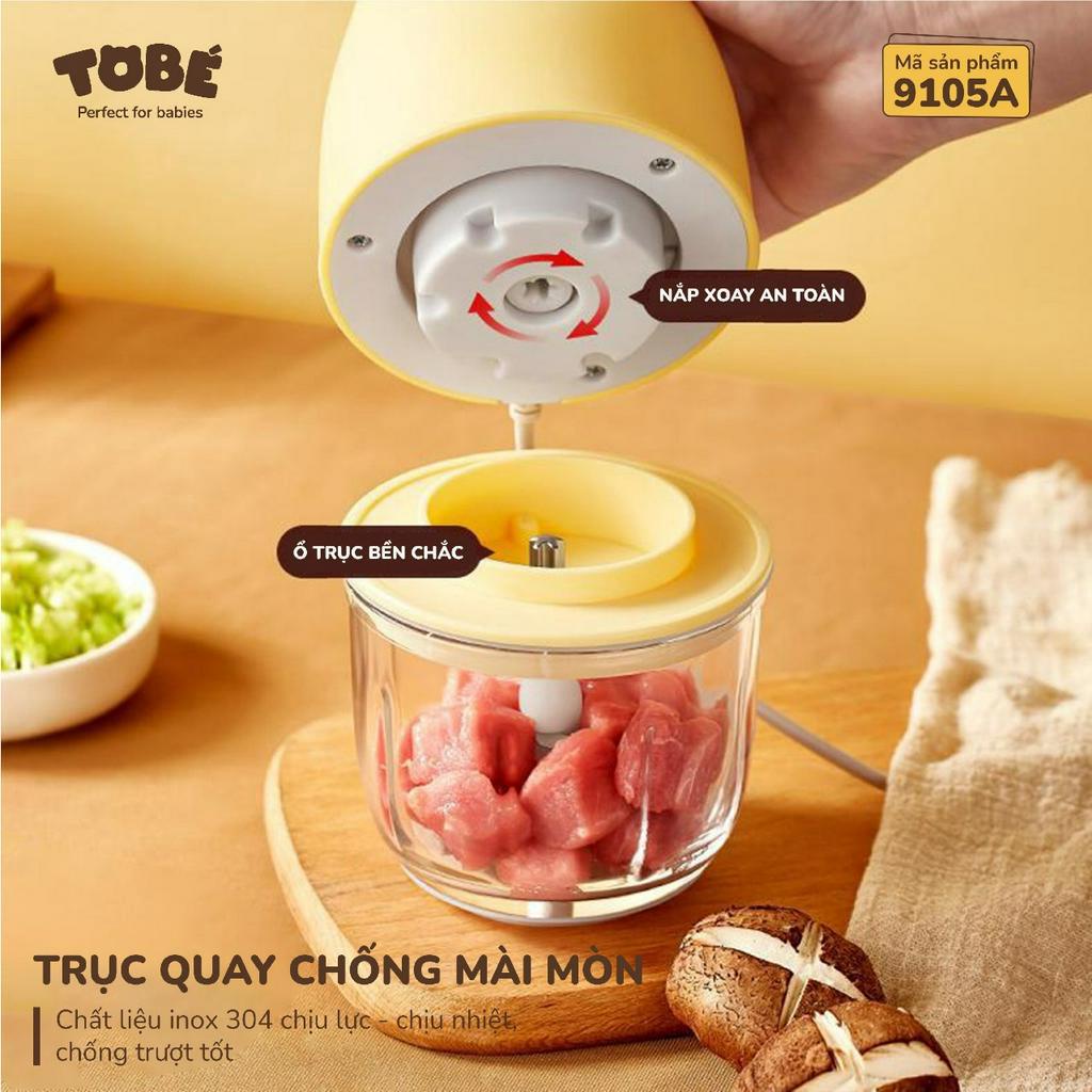 Máy xay đa năng Tobe 0.3L 6 lưỡi cối thủy tinh làm đồ ăn dặm cho bé tiết kiệm thời gian chế biến