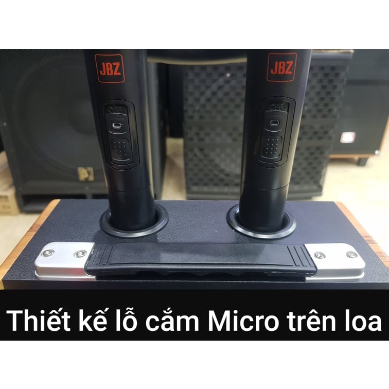 Loa kéo Karaoke Bluetooth JBZ J1: Bass 20, Có 2 Micro không dây đi kèm