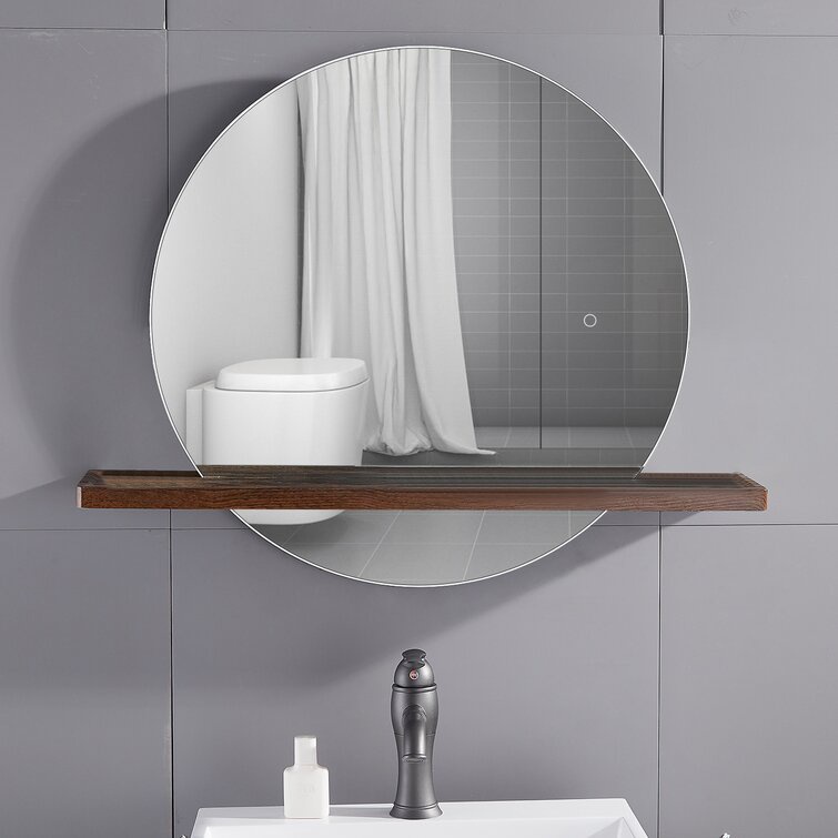 Gương treo tường kèm kệ phong cách hàn quốc LikiDecor D50cm