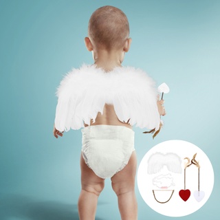 1 set băng đô và cánh thiên thần và mũi tên hóa trang thần tình yêu cho bé