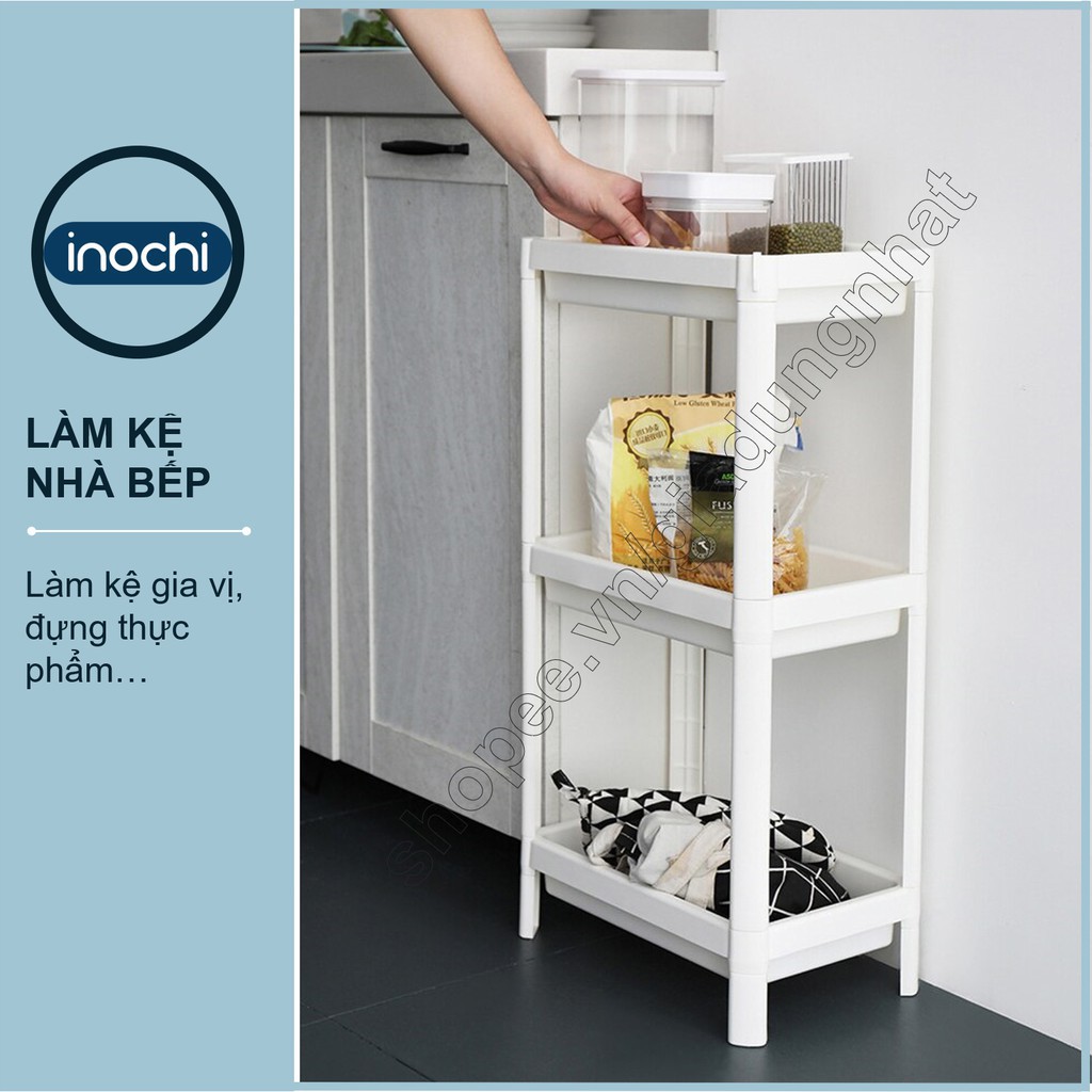 Kệ Đa Năng 3 Tầng Inochi Nhựa Dùng Để Đựng Gia Vị Nhà Bếp Đựng Đồ Thực Phẩm Hoặc Làm Giá Để Đồ Nhà Tắm Phòng Ngủ (tiêu c