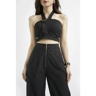 Áo quây hở eo đai cổ