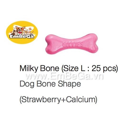 [ Xương gặm ] [ BAO BÌ MỚI ] Xương sữa cho chó Milky Bone Goodies!