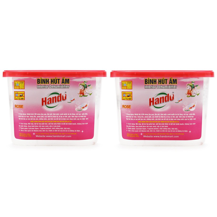 Bộ 2 Hộp hút ẩm Hando 450ml