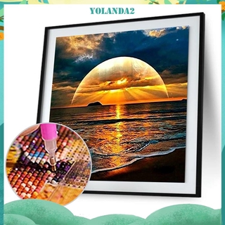 Bộ Tranh Đính Đá DIY Hình Mặt Trời 5D Trang Trí Nội Thất