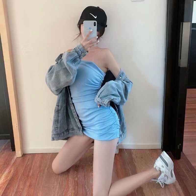 Áo Khoác Denim Dáng Rộng Kiểu Retro Hàn Quốc Thời Trang Mùa Đông Cho Nữ