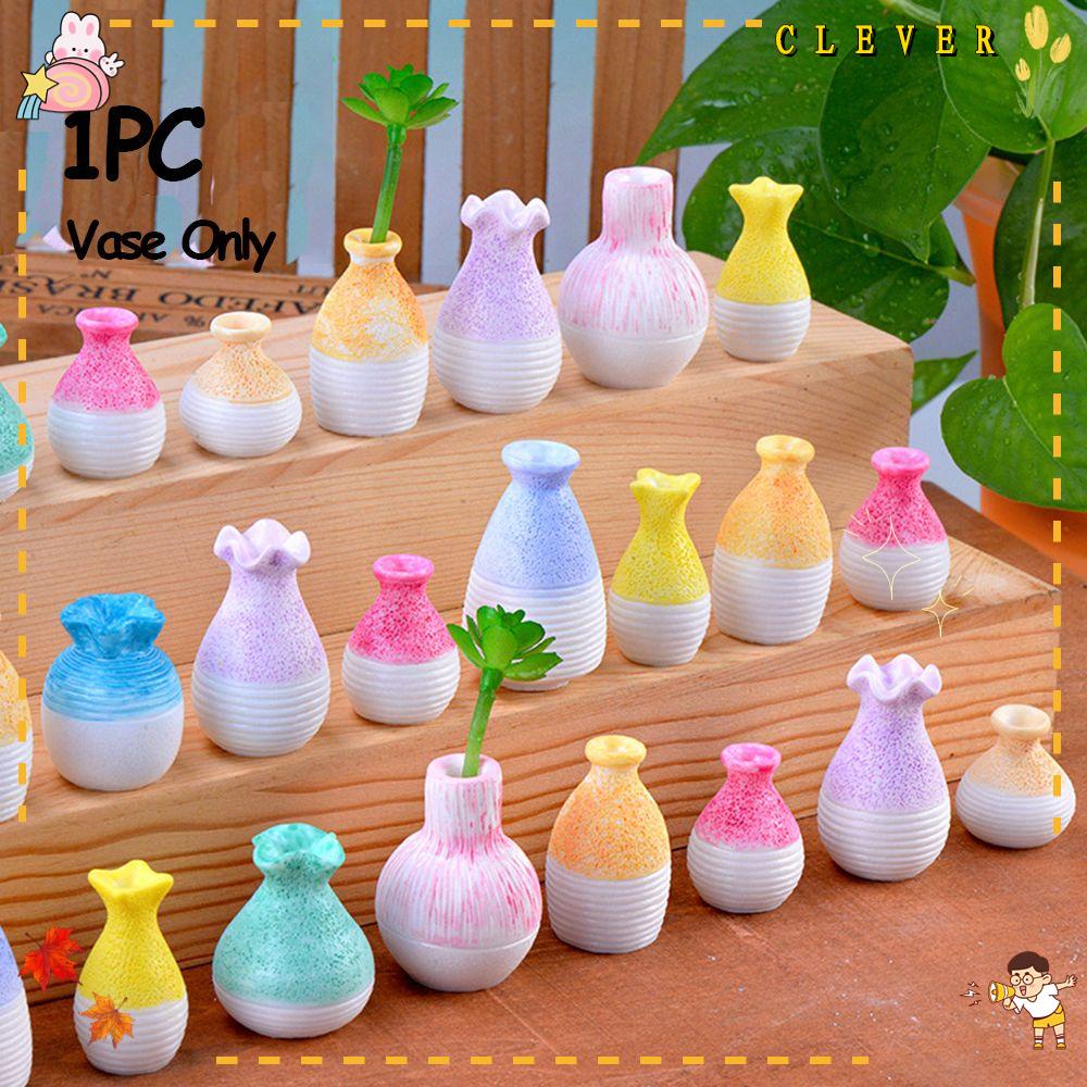 1 bình hoa mini trang trí sân vườn bằng nhựa resin