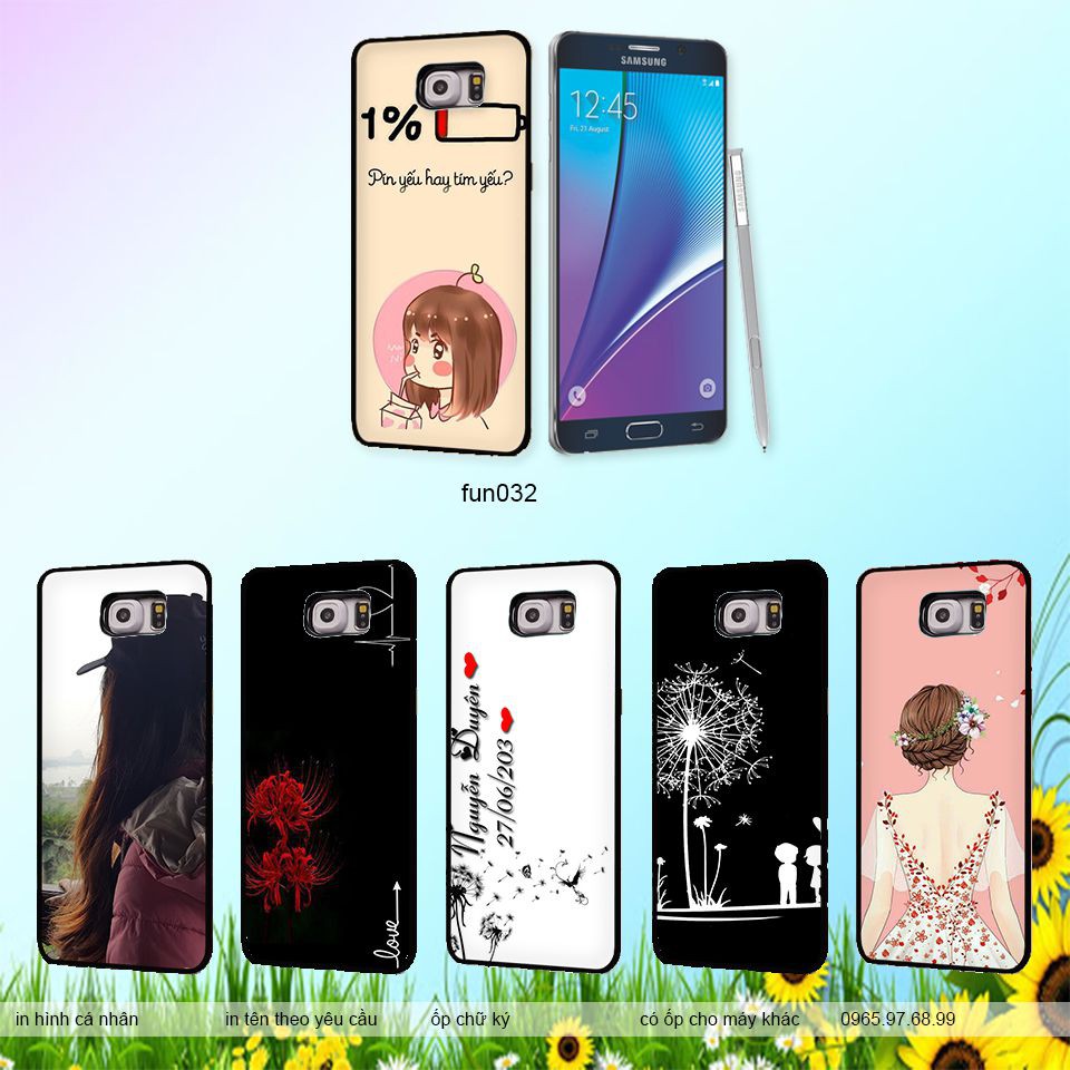 Ốp dẻo Samsung Note 3-4 hình pin yếu hay tim yếu - fun033