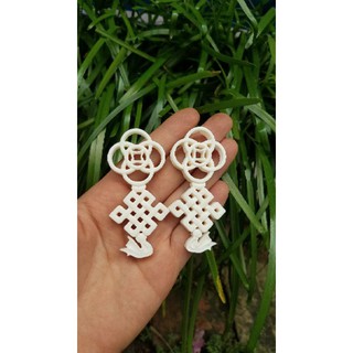 Gối cầu xương triện cách điệu dải lụa dành cho lồng Khuyên lỡ, nhỡ