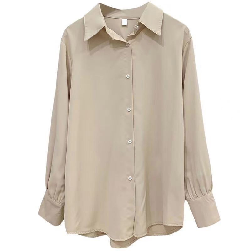 Áo sơ mi IELGY tay dài dáng rộng thời trang xinh xắn cho nữ