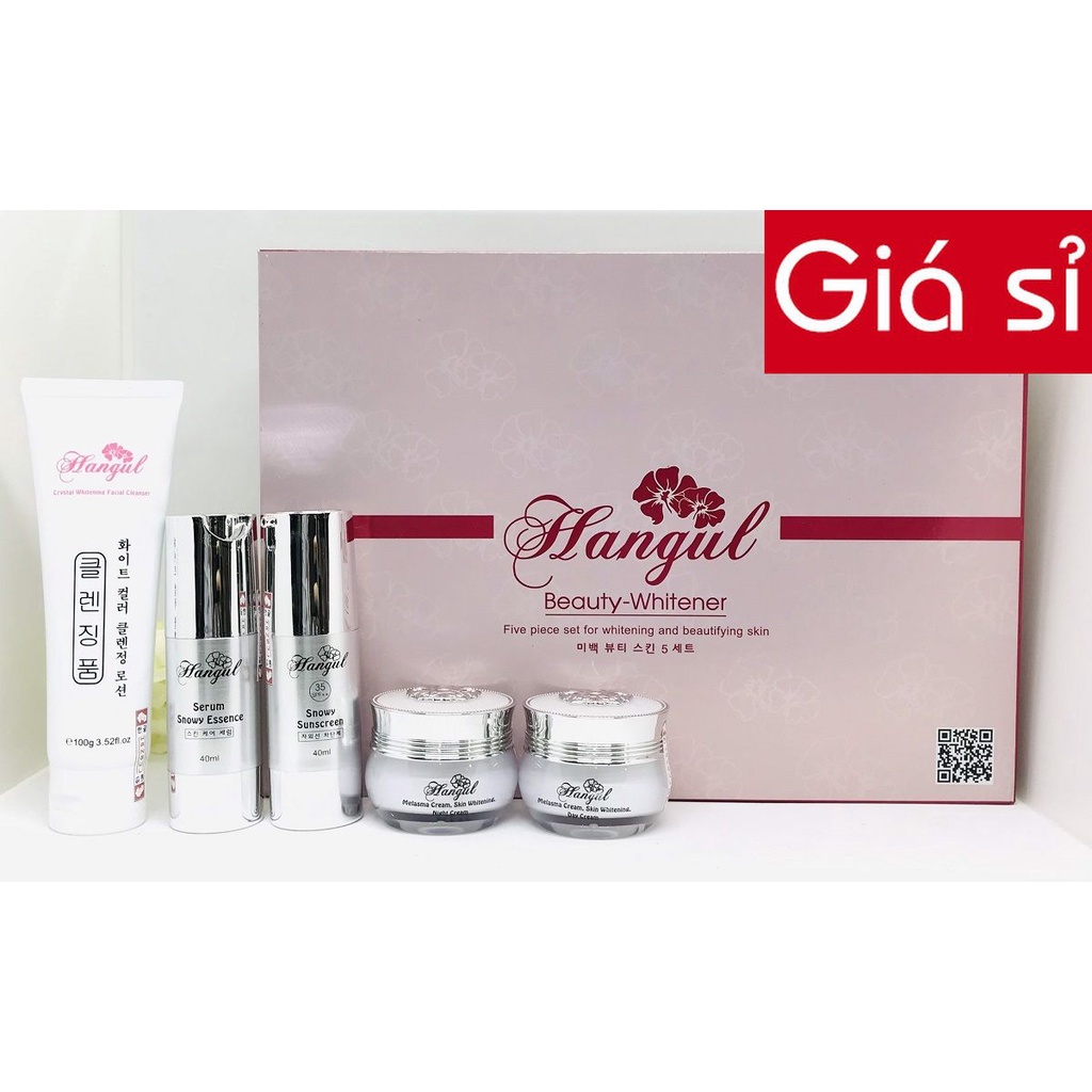 Bộ mỹ phẩm Hangul 5in1 mờ nám tàn nhang dưỡng trắng da