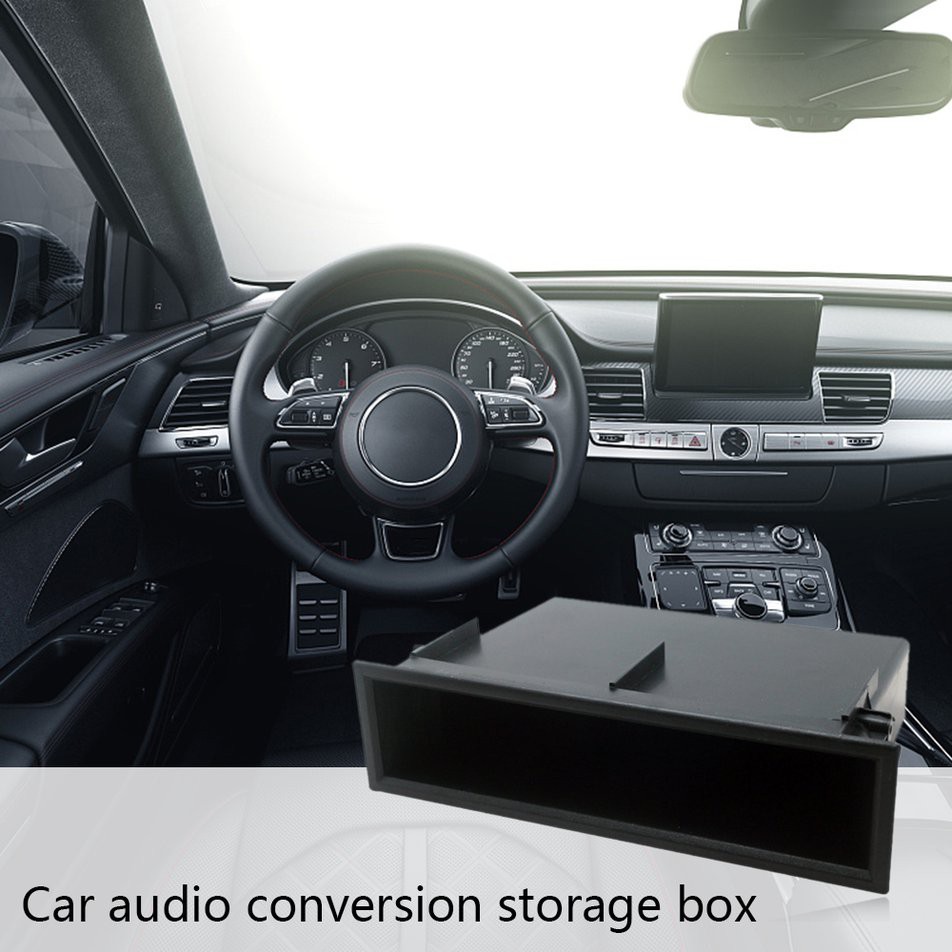 [atn]  Trace Single Universal Din CD Player/Pocket Storage Box Universal Car Stereo