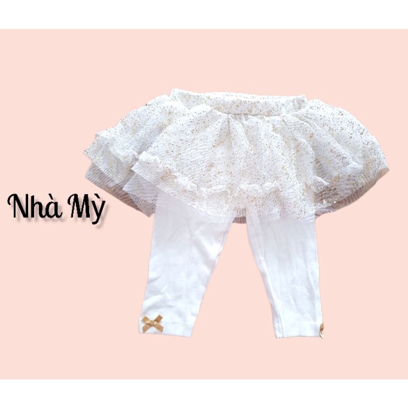 Quần legging phối váy ren cho bé gái Hàng xuất dư hãng Baby Starters