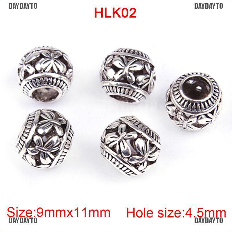 Bộ 10 Vòng Bện Tóc Bằng Hợp Kim Thiết Kế Rỗng Phong Cách Viking Cổ Điển