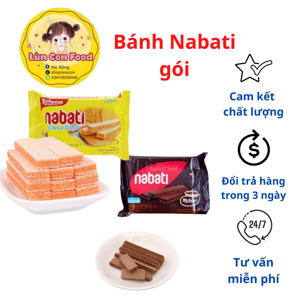 BÁNH XỐP NABATI GÓI 20GR - Lùn Con Food