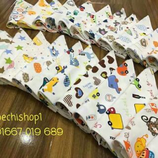 Set 10 khăn yếm cotton loại đẹp