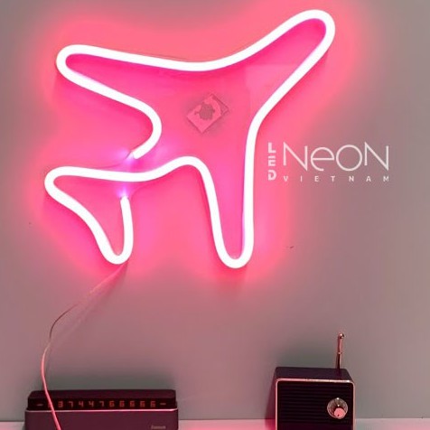 Đèn NeonSign | Máy Bay | Kích Thước 25x25cm | Quà Tặng Trang Trí Cực Chất , Siêu Sáng & Tiết Kiệm Điện Với Led 12v