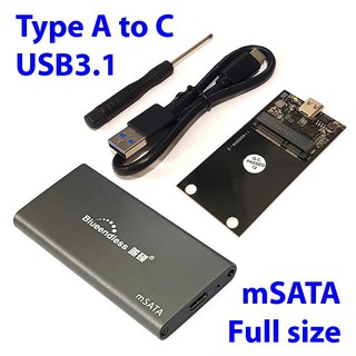 [Mã ELHA9 giảm 15% đơn 50K] Box SSD mSATA USB-A-C 3.1 Blueendless M3C