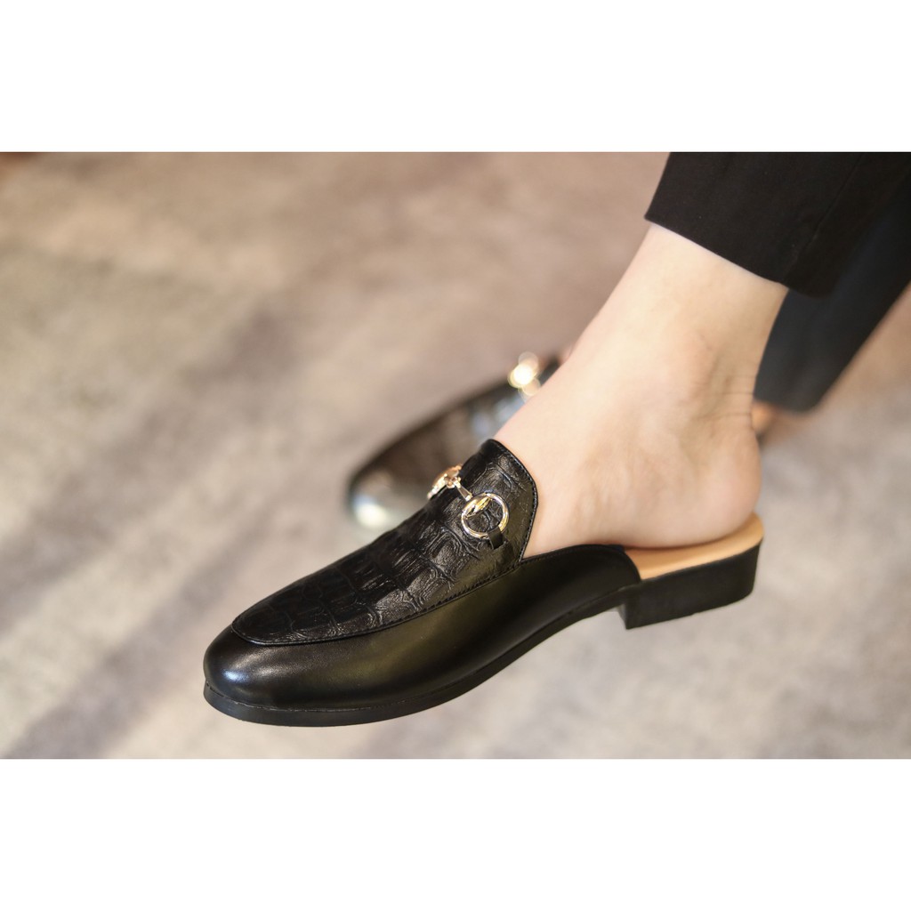 Sục Da Nam,Giày lười Hở Gót,Sục Nam Xả Kho Giá Gốc mã L195 | BigBuy360 - bigbuy360.vn
