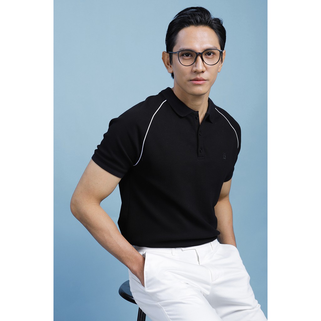 Áo thun polo BEN & TOD cotton cao cấp họa tiết viền vai co giãn thoáng mát 21224 | BigBuy360 - bigbuy360.vn
