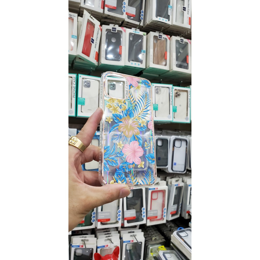 Ốp lưng in hình hoa tranh vẽ sơn dầu nhũ cầu vồng cho iPhone 12, 12 Pro Max, 11, 11 Pro Max, Xs Max, XR, 7 Plus, 8 Plus