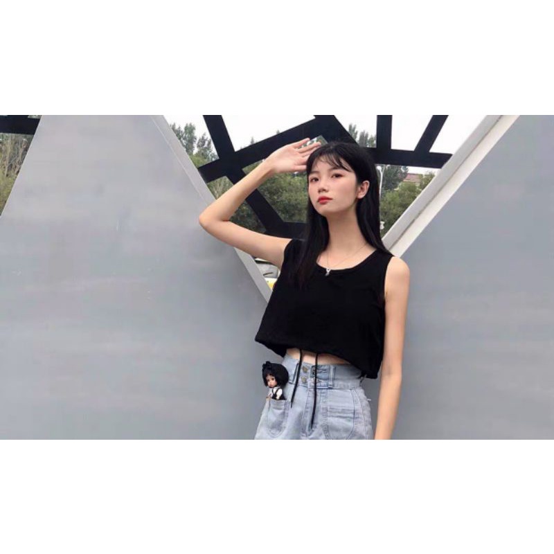 [ Siêu Tiết Kiệm ] Áo Ba Lỗ Thắt Eo Form Nữ 38-55kg