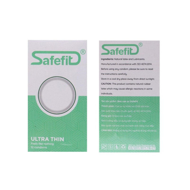 Hộp Bao Cao Su Safefit Ultra Thin (12 Cái)