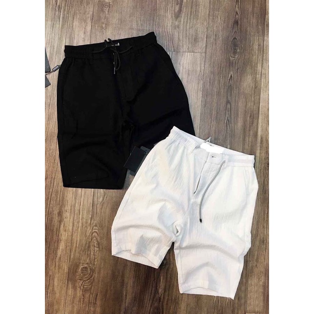 Quần Cộc Nam Trắng Chất Đũi Hàn Quốc Chất Mịn Đẹp Không Xù Lông Không Bai Gião