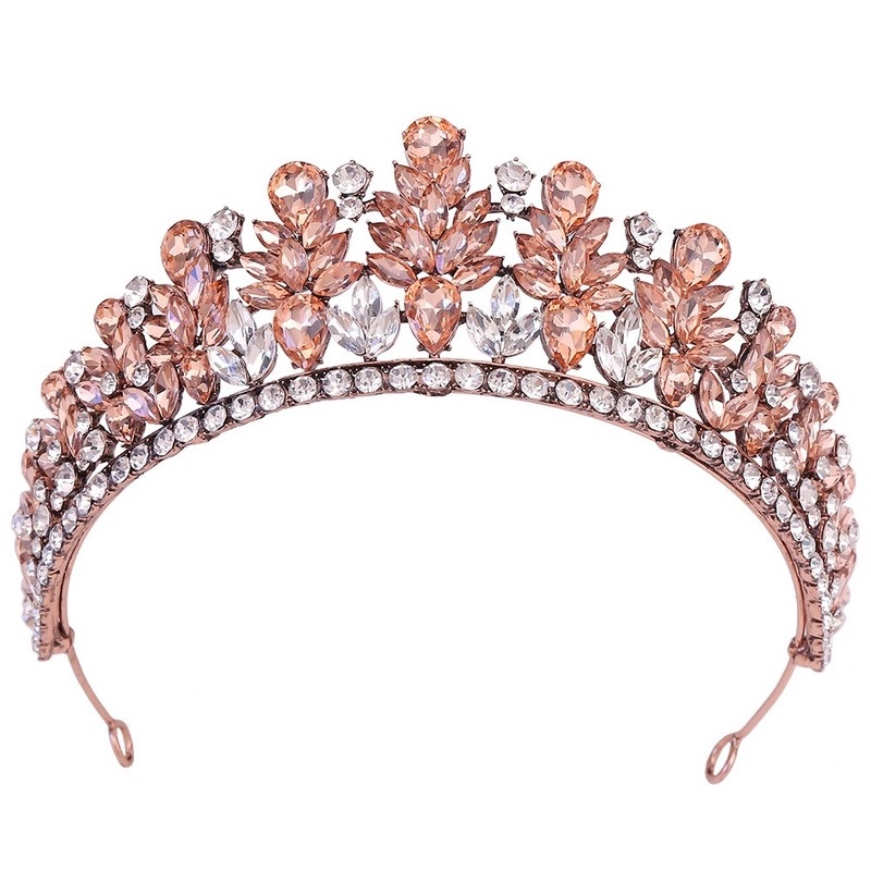 Vương Miện Công Chúa Đính Pha Lê Thời Trang Cho Cô Dâu