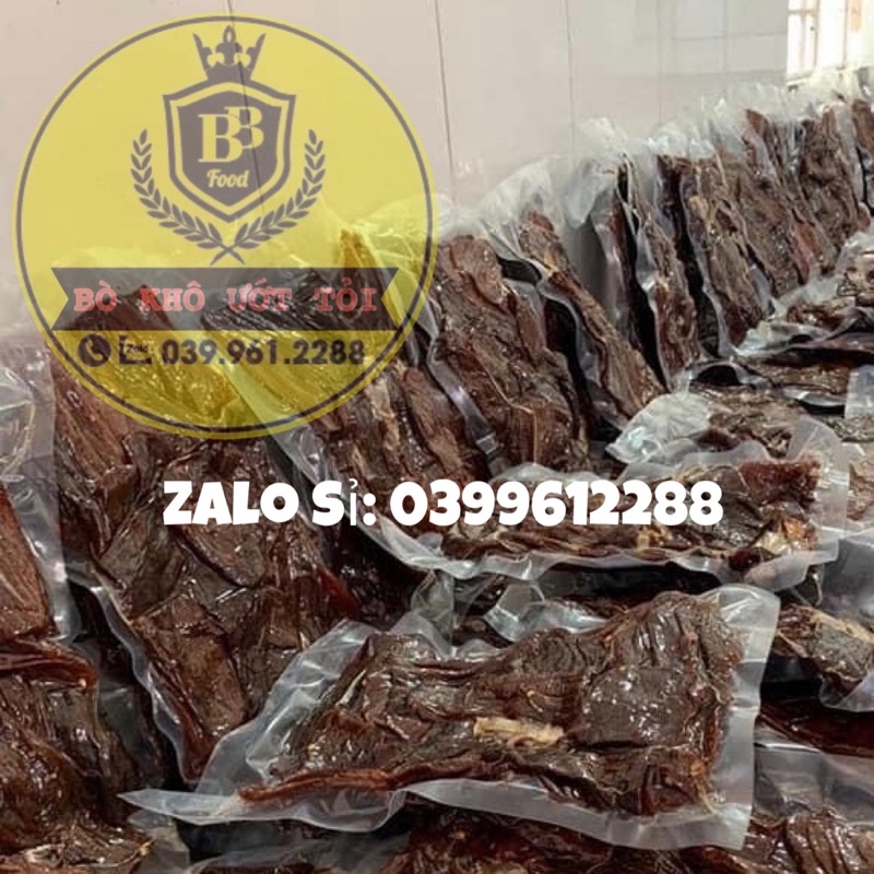 THỊT BÒ KHÔ ƯỚT TỎI - BÒ MIẾNG ƯỚT TỎI Gói 100g