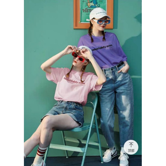 Áo thun nữ tay ngắn cổ tròn cộc tay hàng cao cấp kiểu in chữ mẫu mới đơn giản trẻ trung